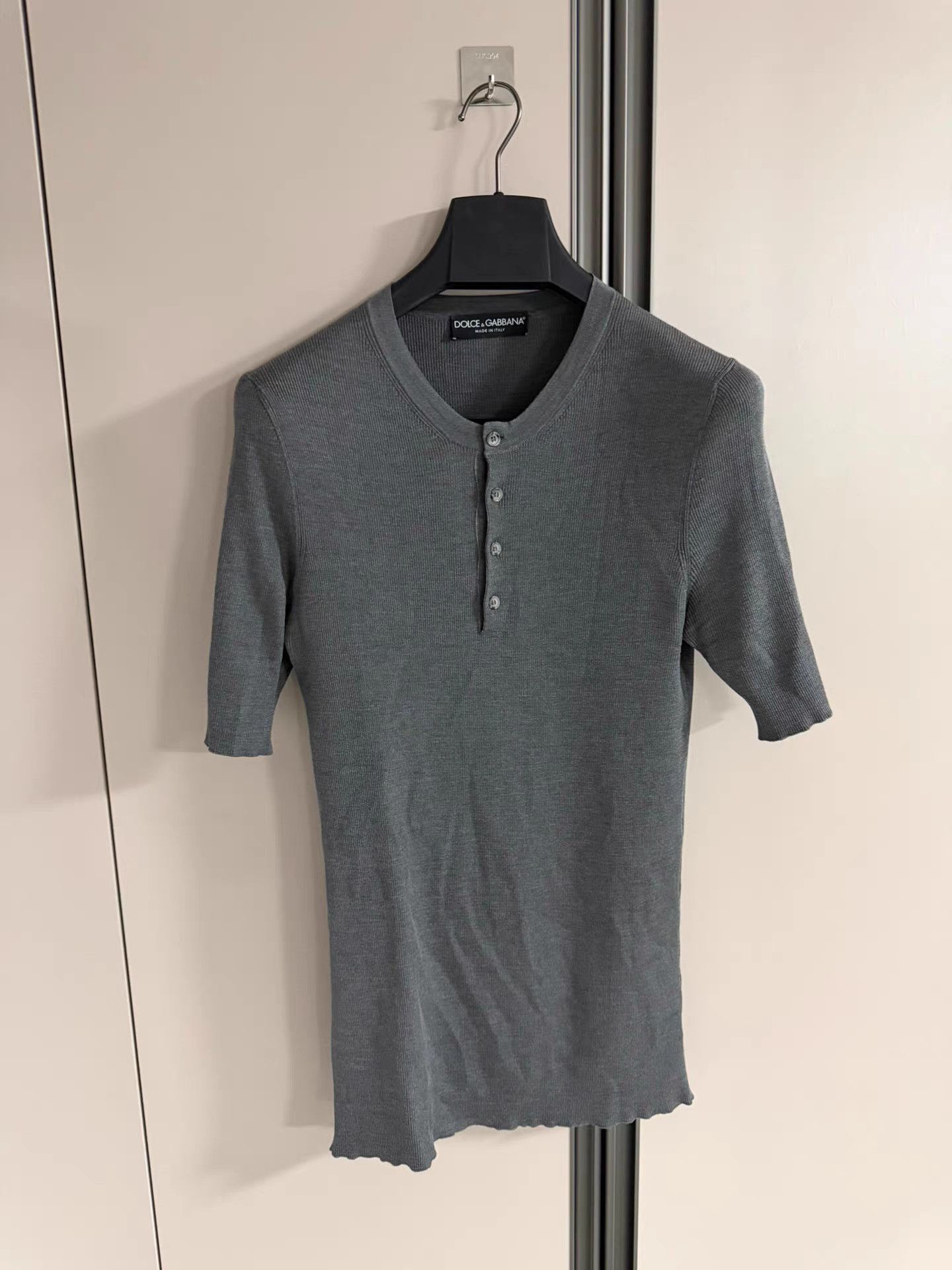 Dolce & Gabbana Dolce&Gabbana Mulberry Silk Polo Henley Shirt K18 Size US L / EU 52-54 / 3 - 2 Thumbnail