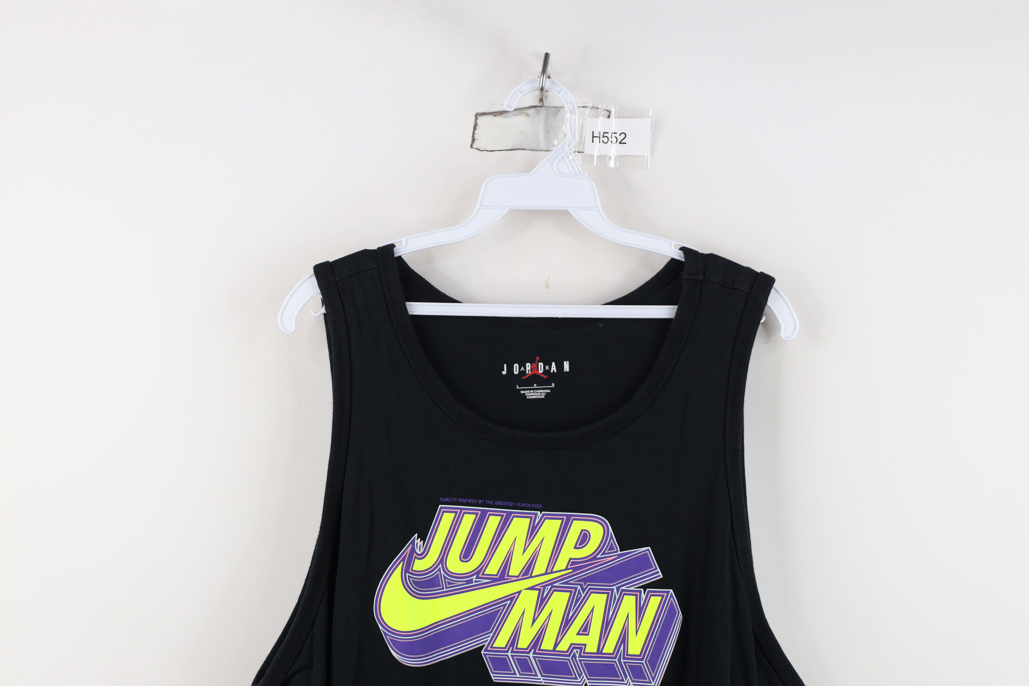 Nike Nike Air Jordan Spell Out Jump Man Tank Top T-Shirt Black Size US L / EU 52-54 / 3 - 2 Thumbnail