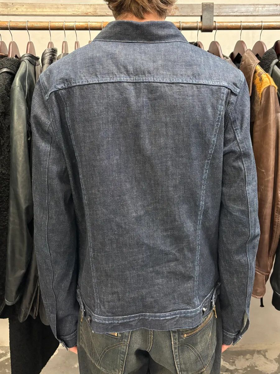 Designer × Moschino × Vintage 2000s Moschino Peace Raw Denim Jacket Size US S / EU 44-46 / 1 - 3 Thumbnail