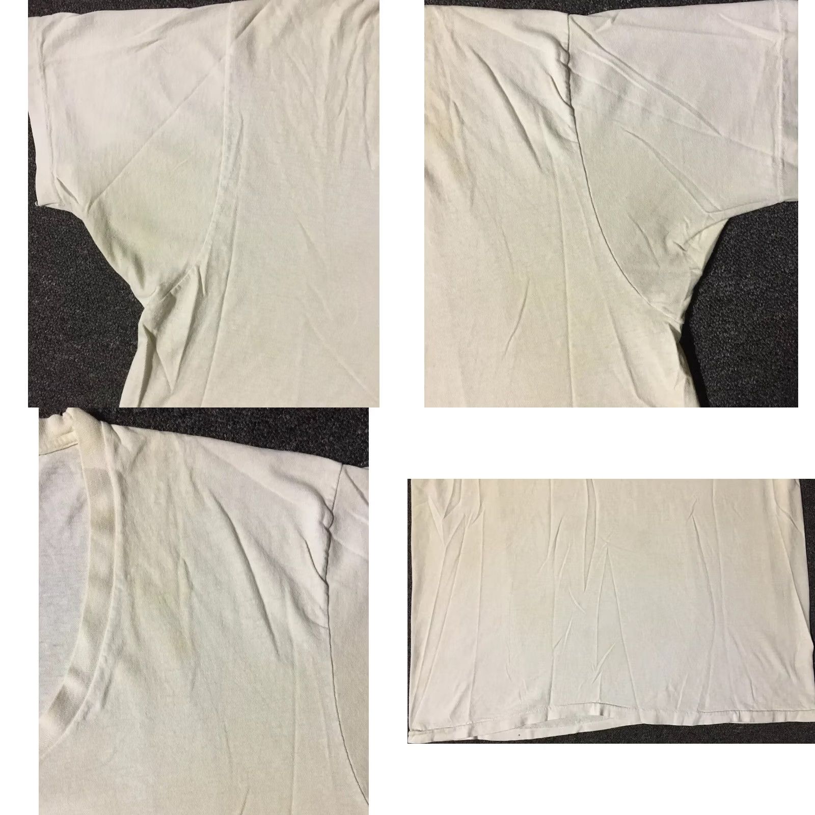 Hanes VINTAGE Hanes T-Shirt L White Distressed V-Neck 90s Grunge Punk Bike Surf Skate Mens Size US L / EU 52-54 / 3 - 8 Thumbnail