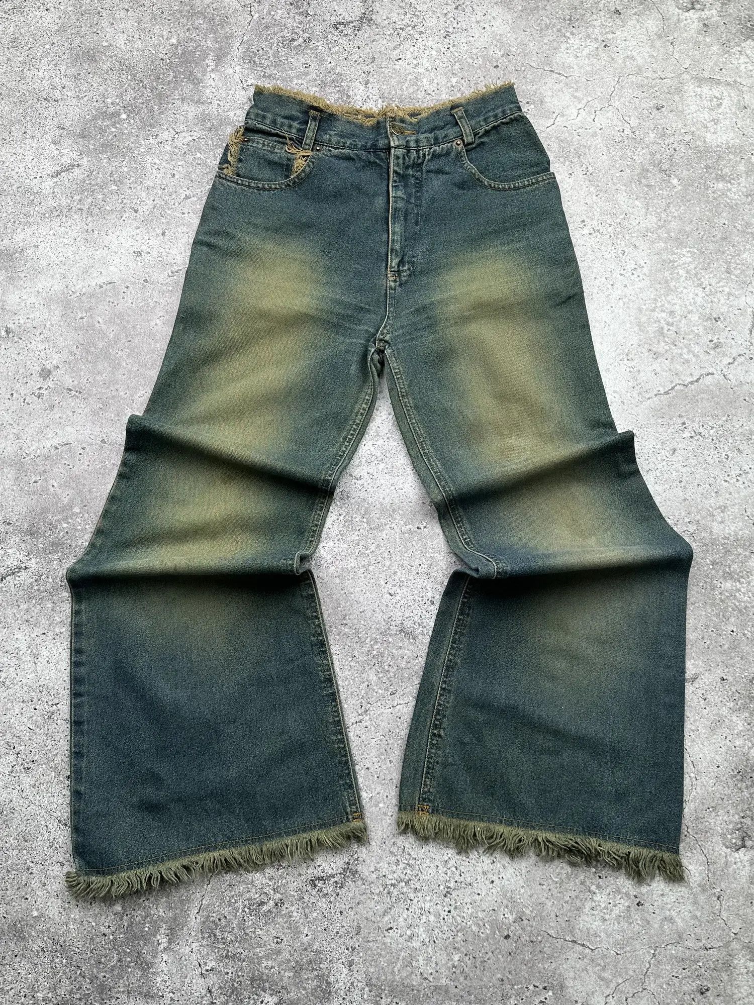 Japanese Brand Vintage Faded Flare Jeans C342(V617) Size 25" / US 0 / IT 36 - 1 Thumbnail