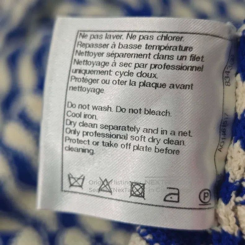 Chanel Chanel Blue and white classic logo cotton knitted dress Size XS / US 0-2 / IT 36-38 - 6 Thumbnail