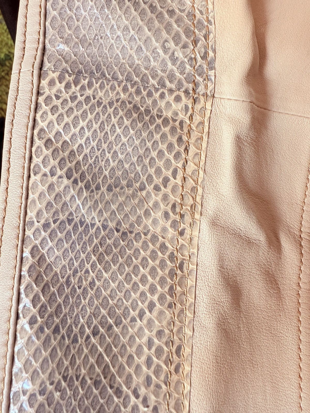 Bottega Veneta Bottega Veneta Lambskin/Ayer’s Snakeskin Salmon Leather Pant Size US 36 / EU 52 - 6 Thumbnail