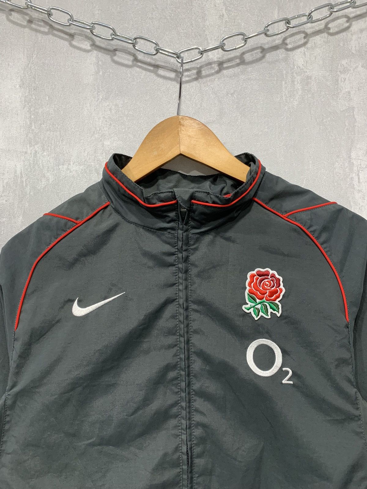 Nike × Vintage Vintage Nike England Windbreaker Jacket Big Logo Baggy 90s Size US S / EU 44-46 / 1 - 3 Thumbnail