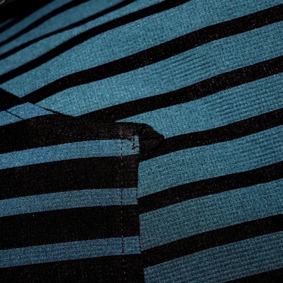 Altea Puane Longline Striped Sleeveless Cardigan UK12 Black Teal Pre Loved Womens Size XL / US 12-14 / IT 48-50 - 3 Thumbnail