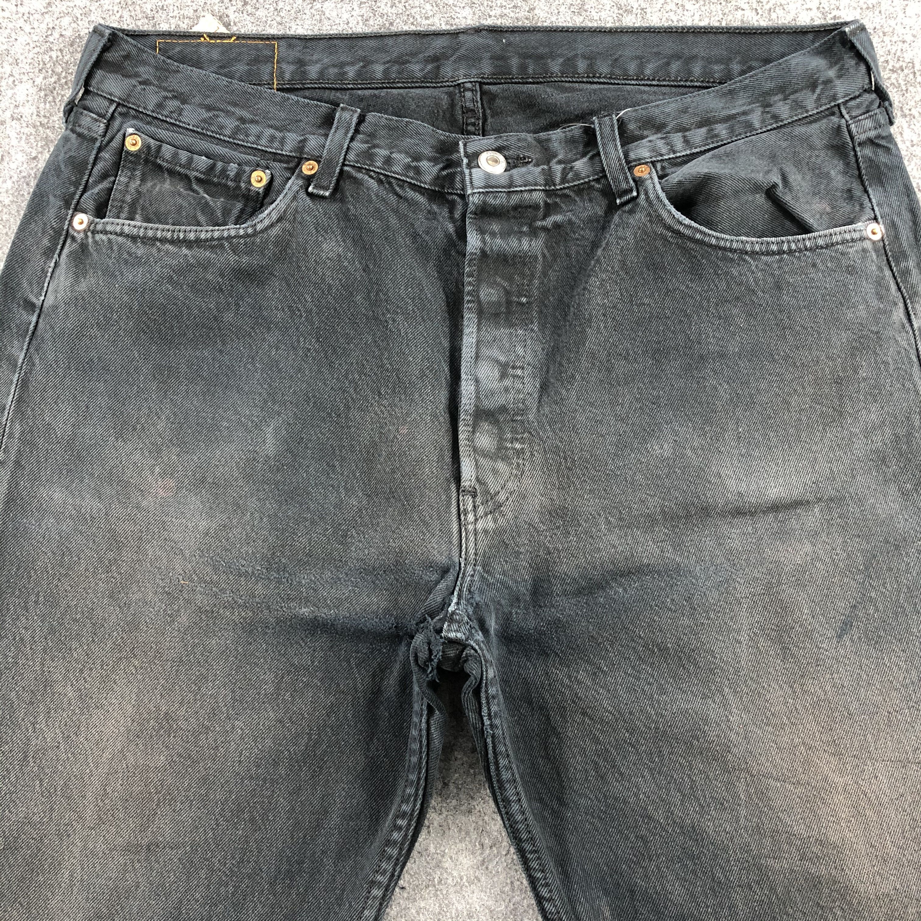Levi's 90s Vintage Distress Levis 501 Jeans-J1400 Size US 37 - 3 Thumbnail