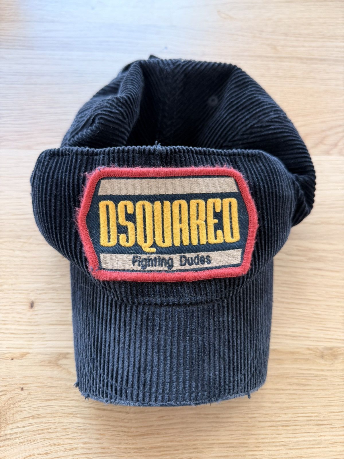 Dsquared2 OG Fighting Dudes Trucker Corduroy Cap Size ONE SIZE - 1 Thumbnail