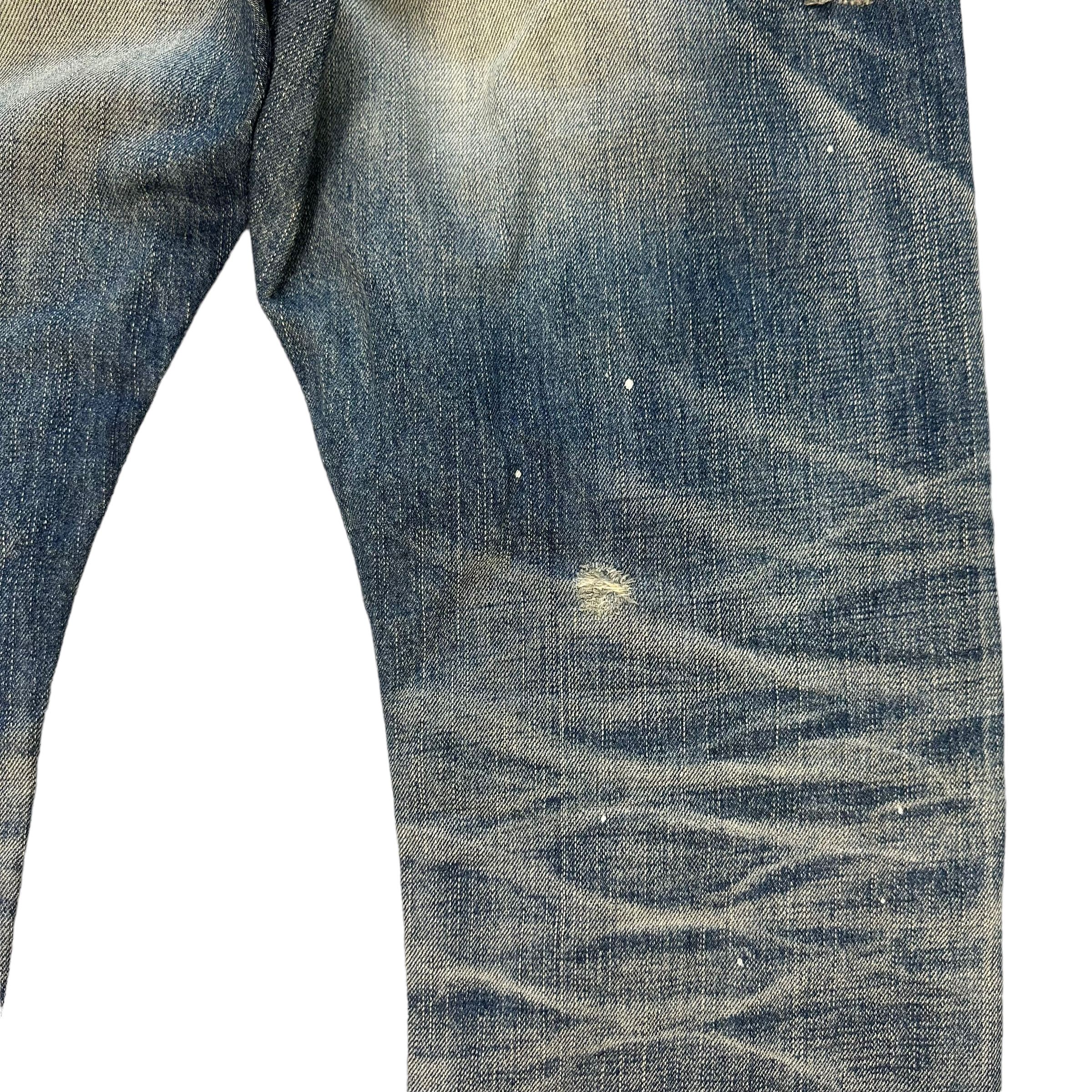 GOSTAR DE FUGA TRASHED🔥 GOSTA DE FUGA FLY BUTTON WASHED JEANS #7628-158 Size 33" - 18 Thumbnail
