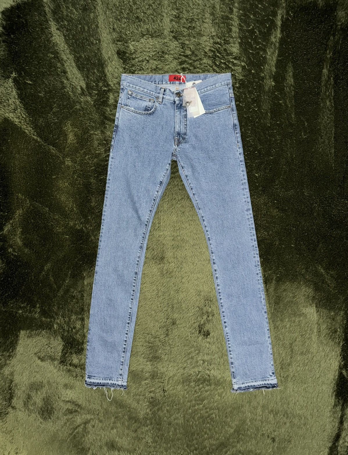 [46] 424 On Fairfax Cut-off Slim Fit Denim Pants Indigo