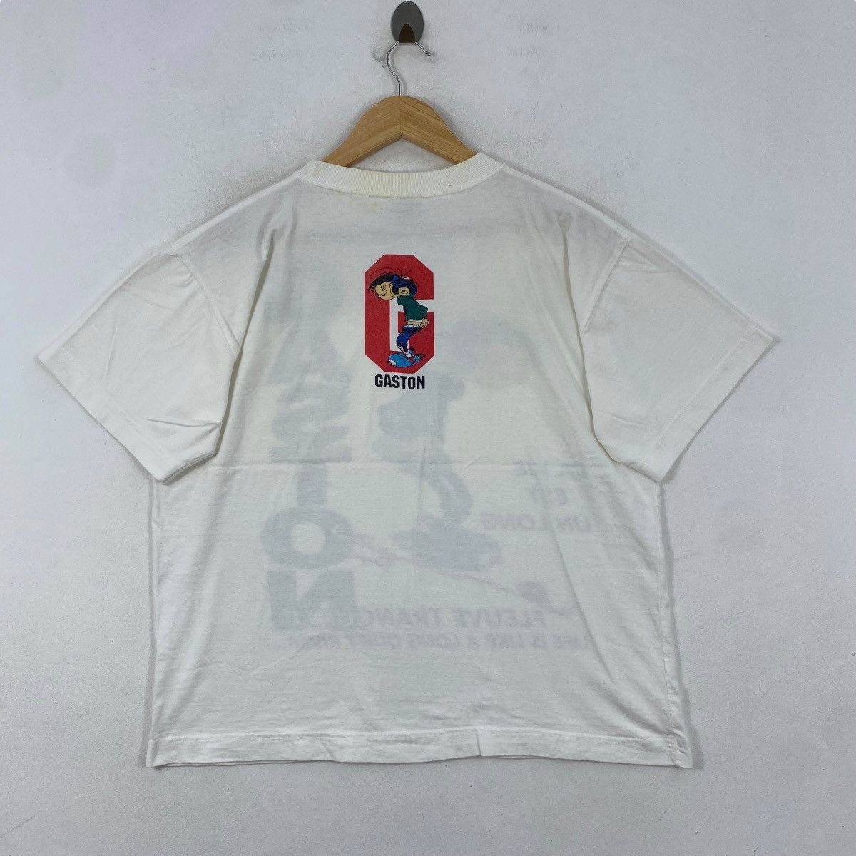 Vintage Vintage 90's GASTON Cartoon Big Graphic Tee Shirt Size US L / EU 52-54 / 3 - 5 Thumbnail
