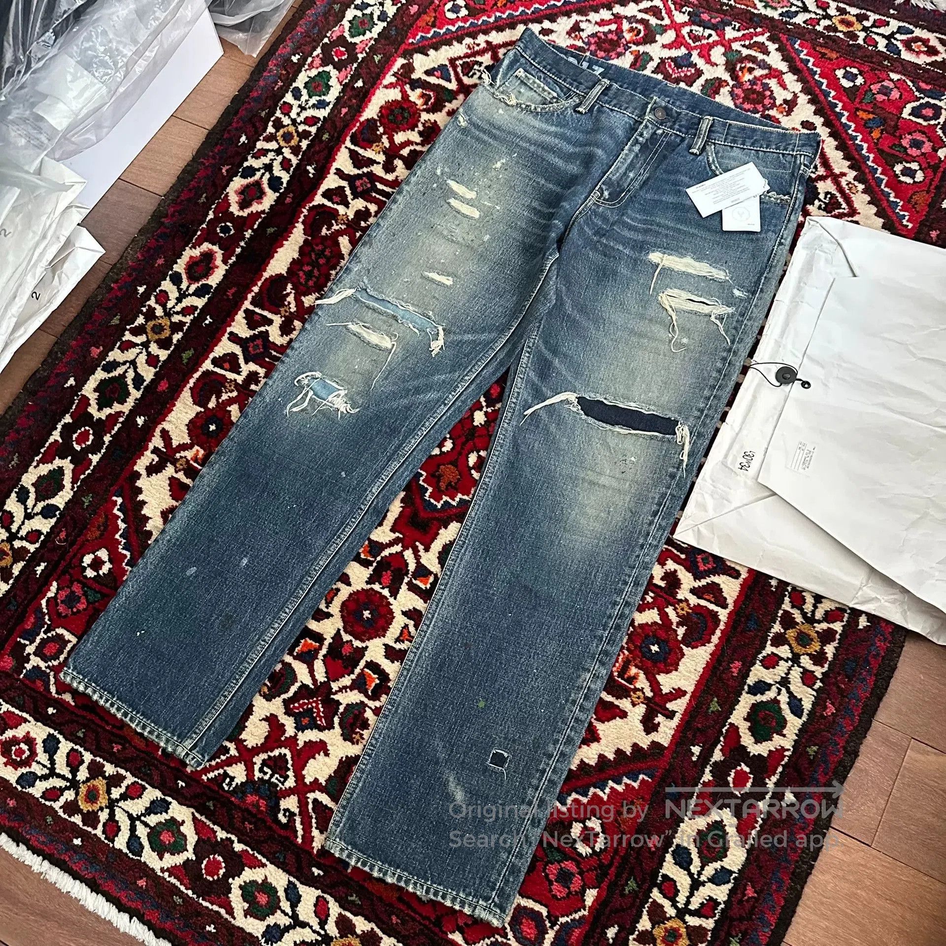 Visvim visvim distressed denim jeans with bag and tags. Size US 34 / EU 50 - 5 Thumbnail