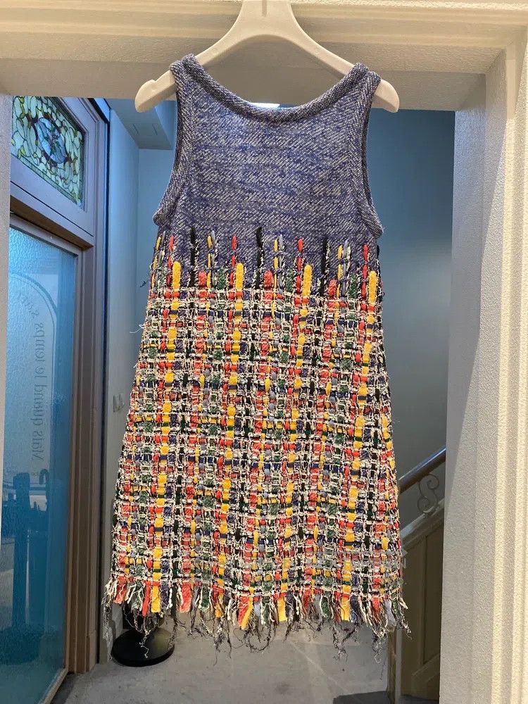 Chanel Chanel Colourful braided denim blue dress Size XXS / US 00 / IT 34 - 3 Thumbnail