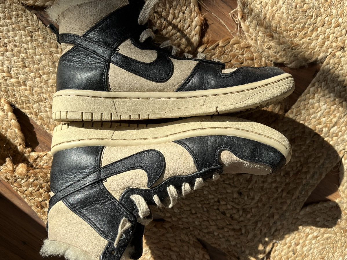 Nike × Vintage Sherpa Nike Dunk 🐻 fur cozy coquette bear velvet y2k goth Size US 6 / IT 36 - 10 Thumbnail