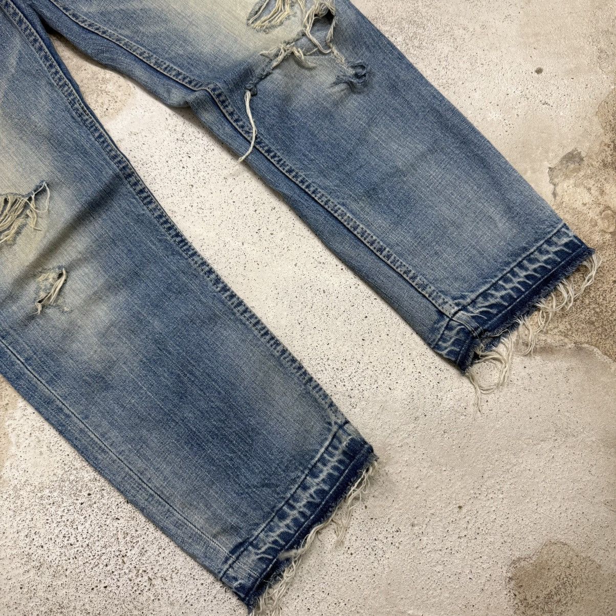 Japanese Brand Freaks Store Distressed Mud Whisker Denim Pants Size 28" / US 6 / IT 42 - 5 Thumbnail