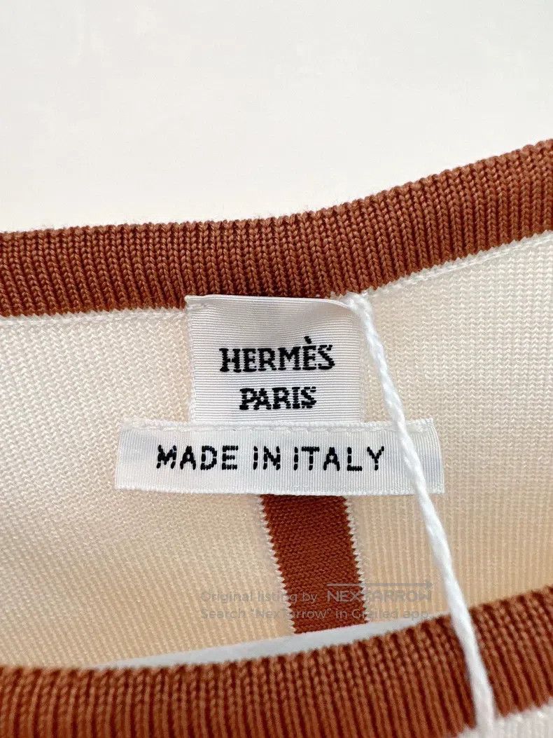 Hermes Hermes White and brown knitted dress Size XXS / US 00 / IT 34 - 3 Thumbnail