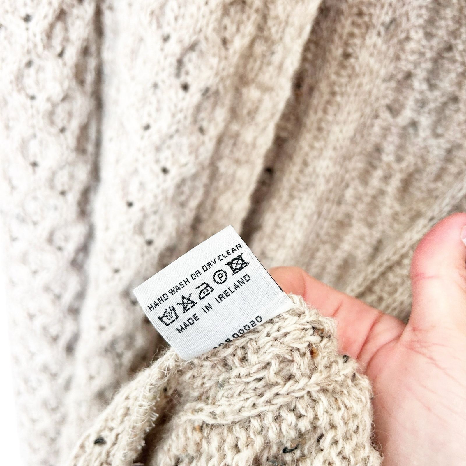 Other Stanoun Tan Merino Wool Made in Ireland Knit Cardigan Sz M Size M / US 6-8 / IT 42-44 - 6 Thumbnail