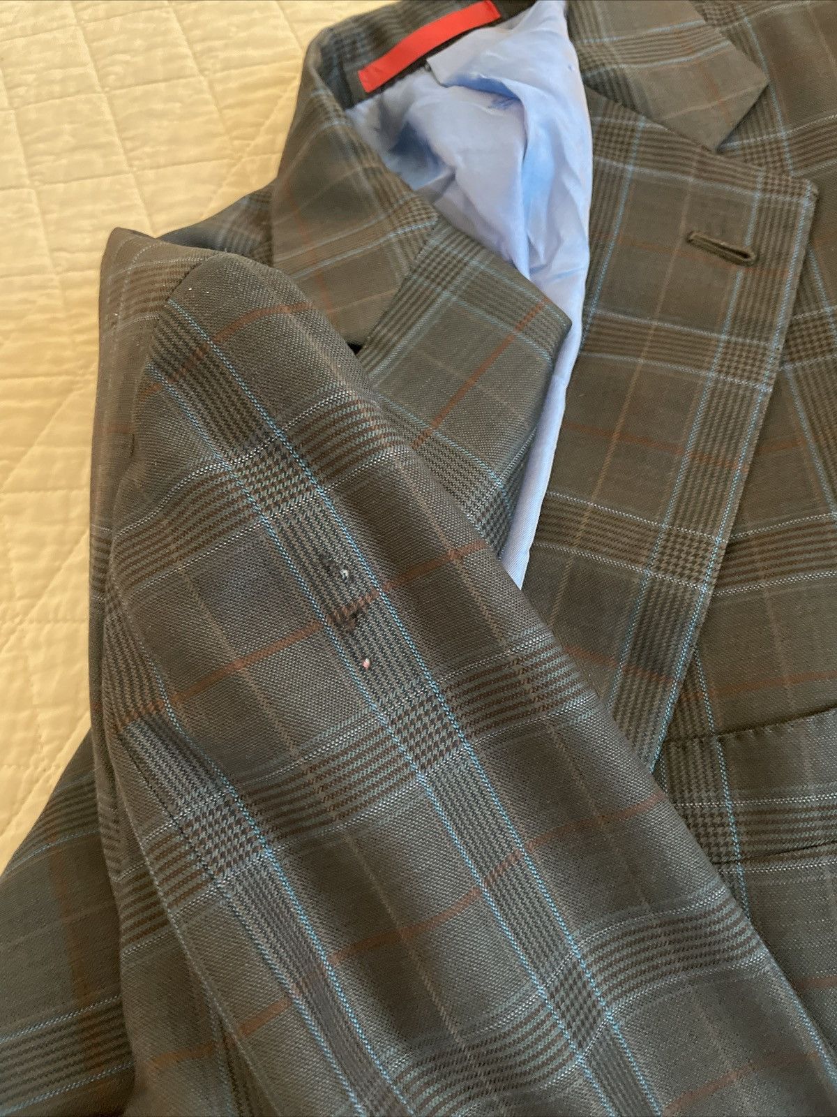 Isaia Super 120's Wool Plaid Sport Coat Size 40S - 9 Thumbnail