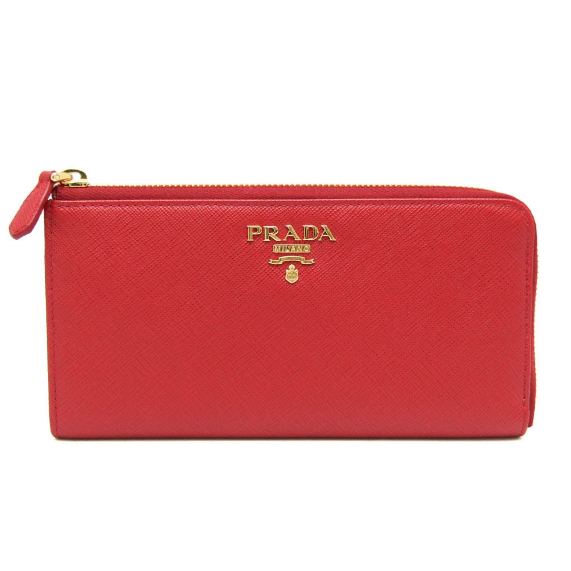 Prada Prada 1ML030 Men,Women Saffiano Long Bill Wallet (bi-fold) Red Color Size ONE SIZE - 1 Thumbnail