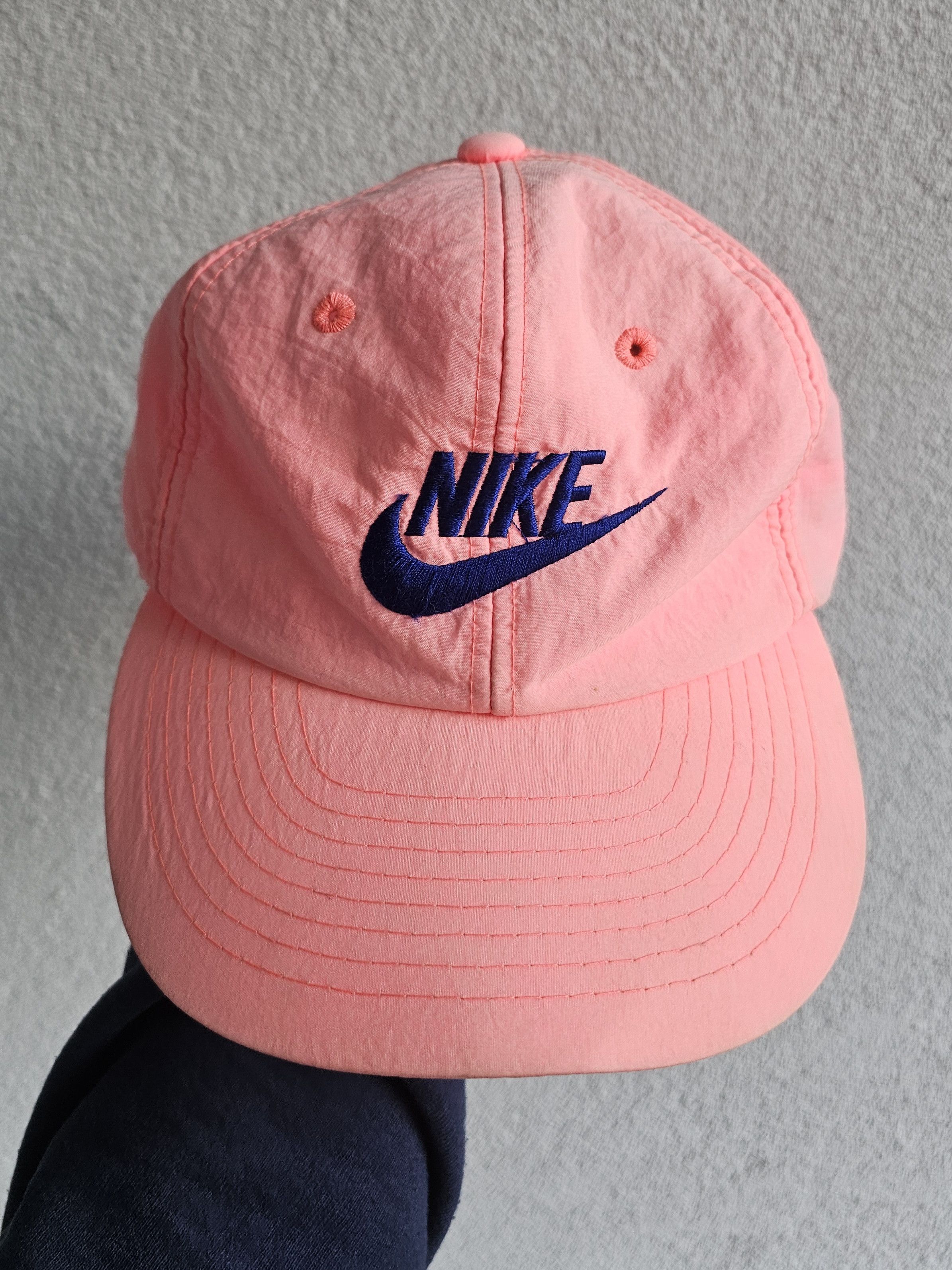 Nike Nike Vintage 90's Pink Nylon Hat Size ONE SIZE - 2 Thumbnail