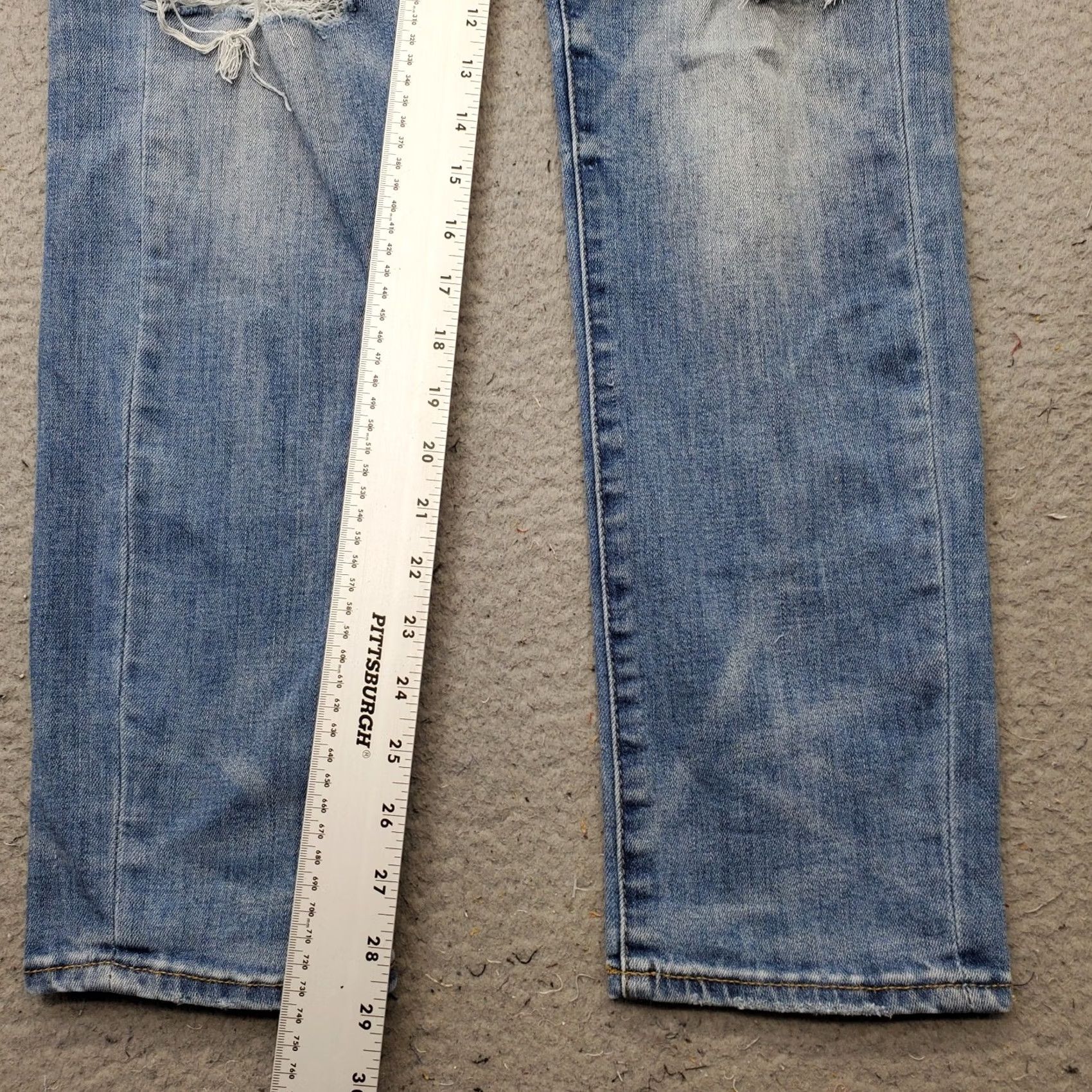 American Eagle Outfitters American Eagle Outfitters Jeans Mens 29x30 Blue Denim Distressed Straight Next Level Flex Jeans Size US 29 - 4 Thumbnail