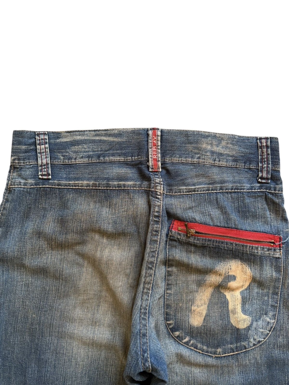 Replay Vintage Replay Rusty Mud Wash Baggy Jeans Size US 33 - 8 Thumbnail