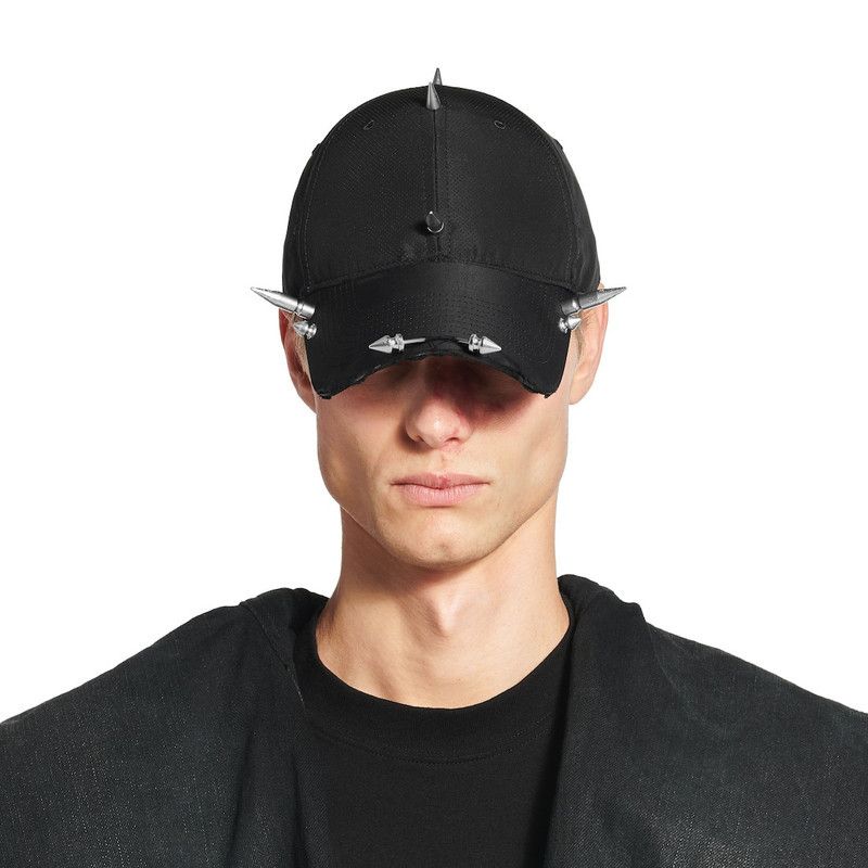 Balenciaga o1tr1nto0526 Size: OS / Perforated Spike Hat / Cap in Black Size ONE SIZE - 6 Thumbnail