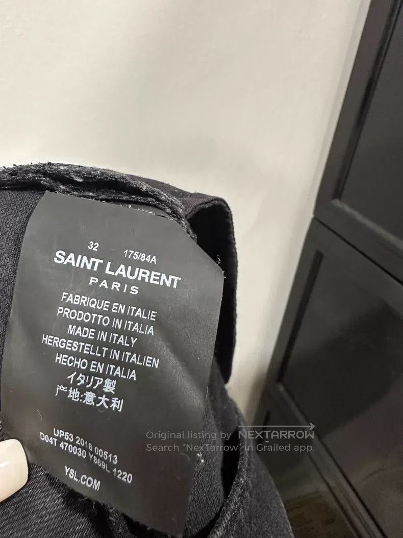 Saint Laurent Paris Saint Laurent Paris Black Hole Denim Pants i Size US 32 / EU 48 - 6 Thumbnail