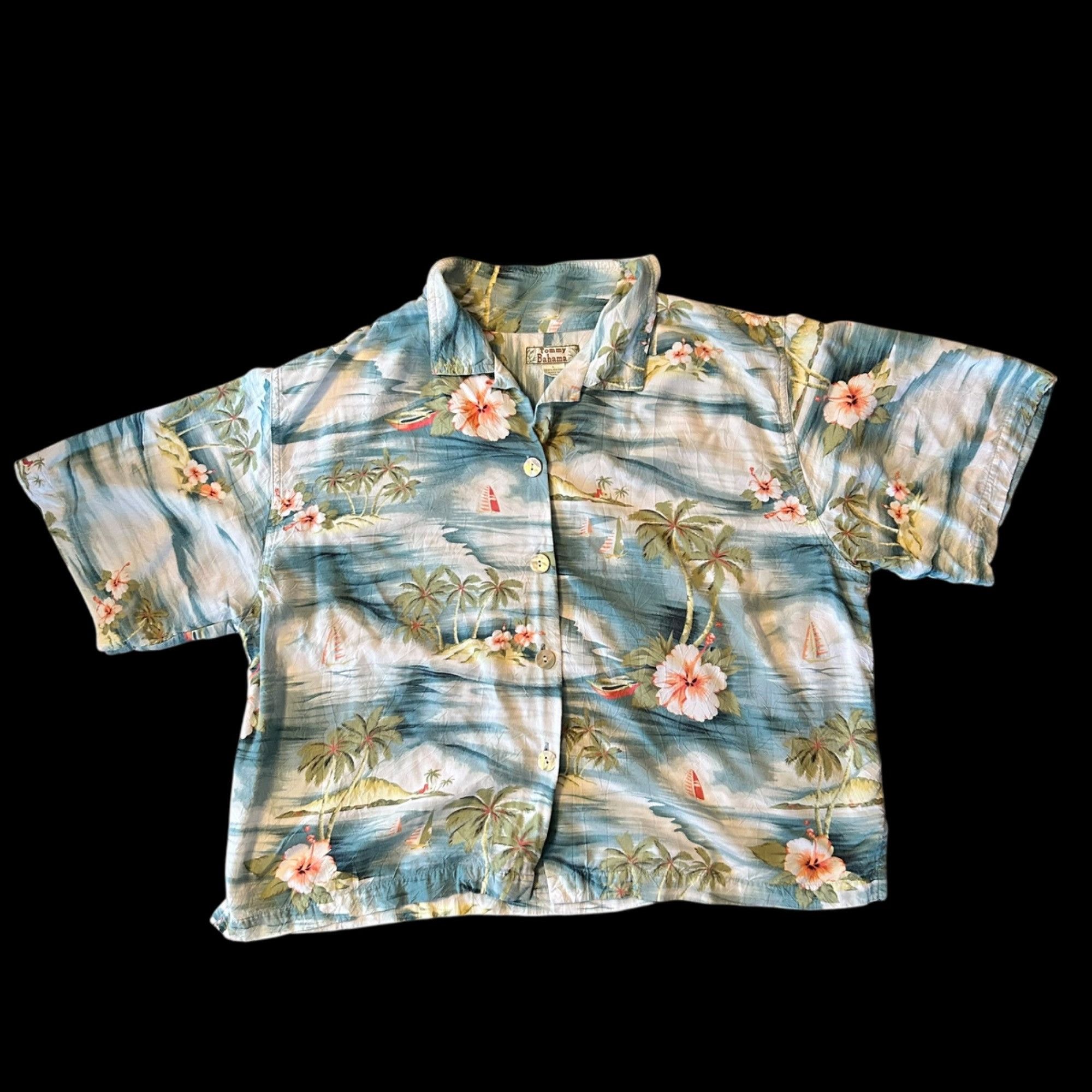 Tommy Bahama Tommy Bahama 100% Rayon Tropical Palm Trees Nautical Shirt L Size US L / EU 52-54 / 3 - 1 Thumbnail
