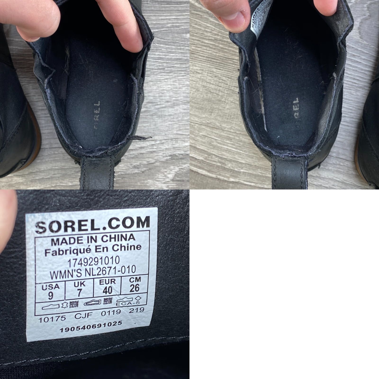 SOREL Sorel Emelie Chelsea Waterproof Leather Ankle Bootie Womens 9 US 7 UK 40 EU Black Boots Size US 7 / IT 37 - 8 Thumbnail