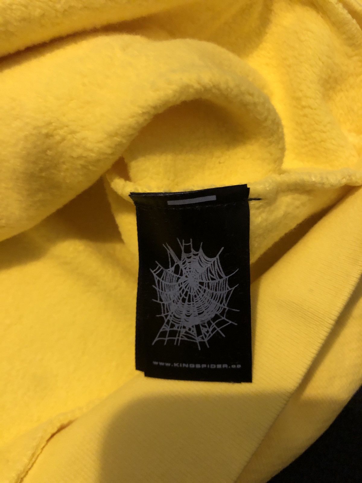 Yellow OG Web v2 spider hoodie