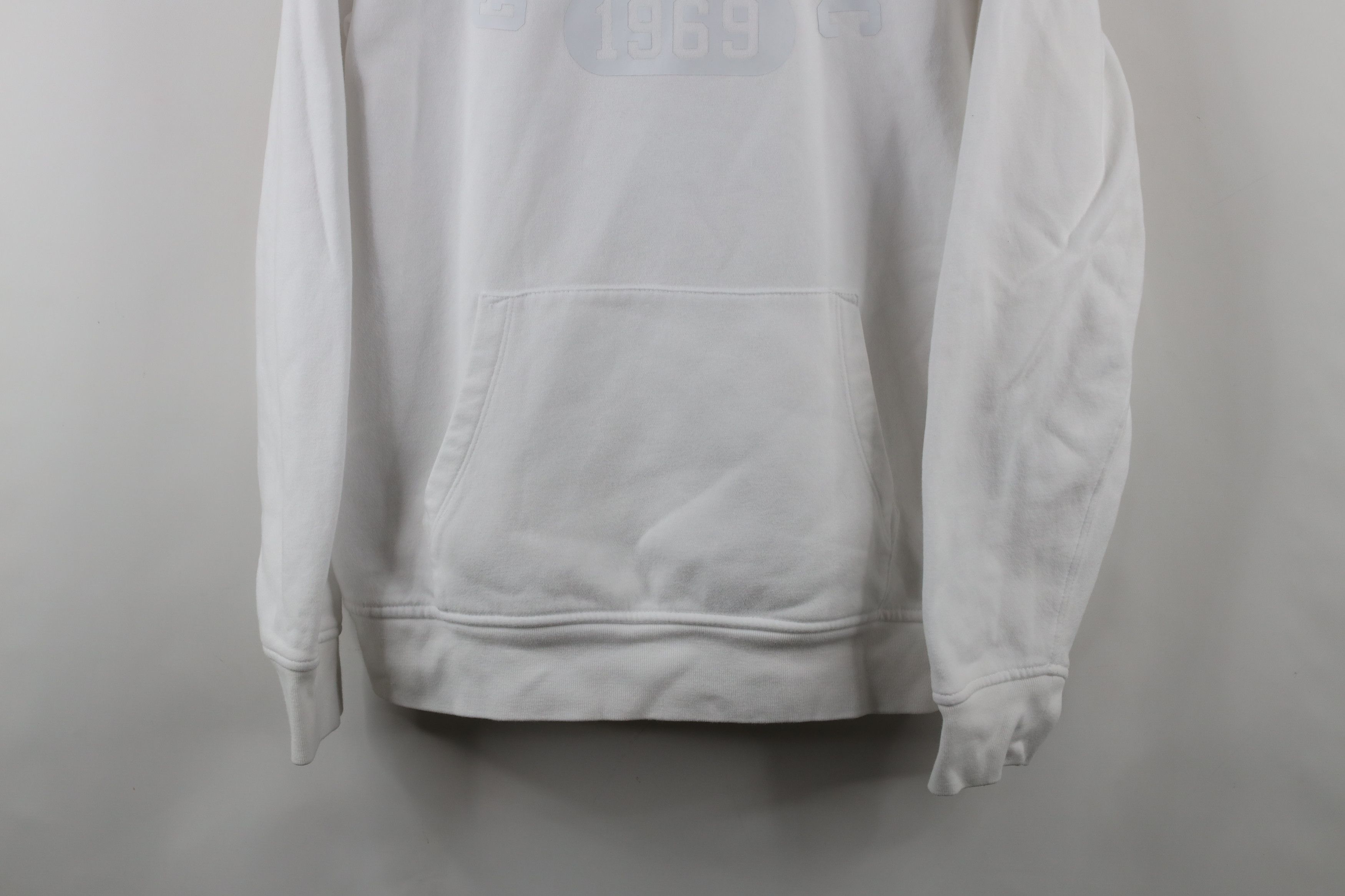 Gap × Vintage Vintage 90s Y2K Gap Athletic Spell Hoodie Sweatshirt White Size US L / EU 52-54 / 3 - 3 Thumbnail