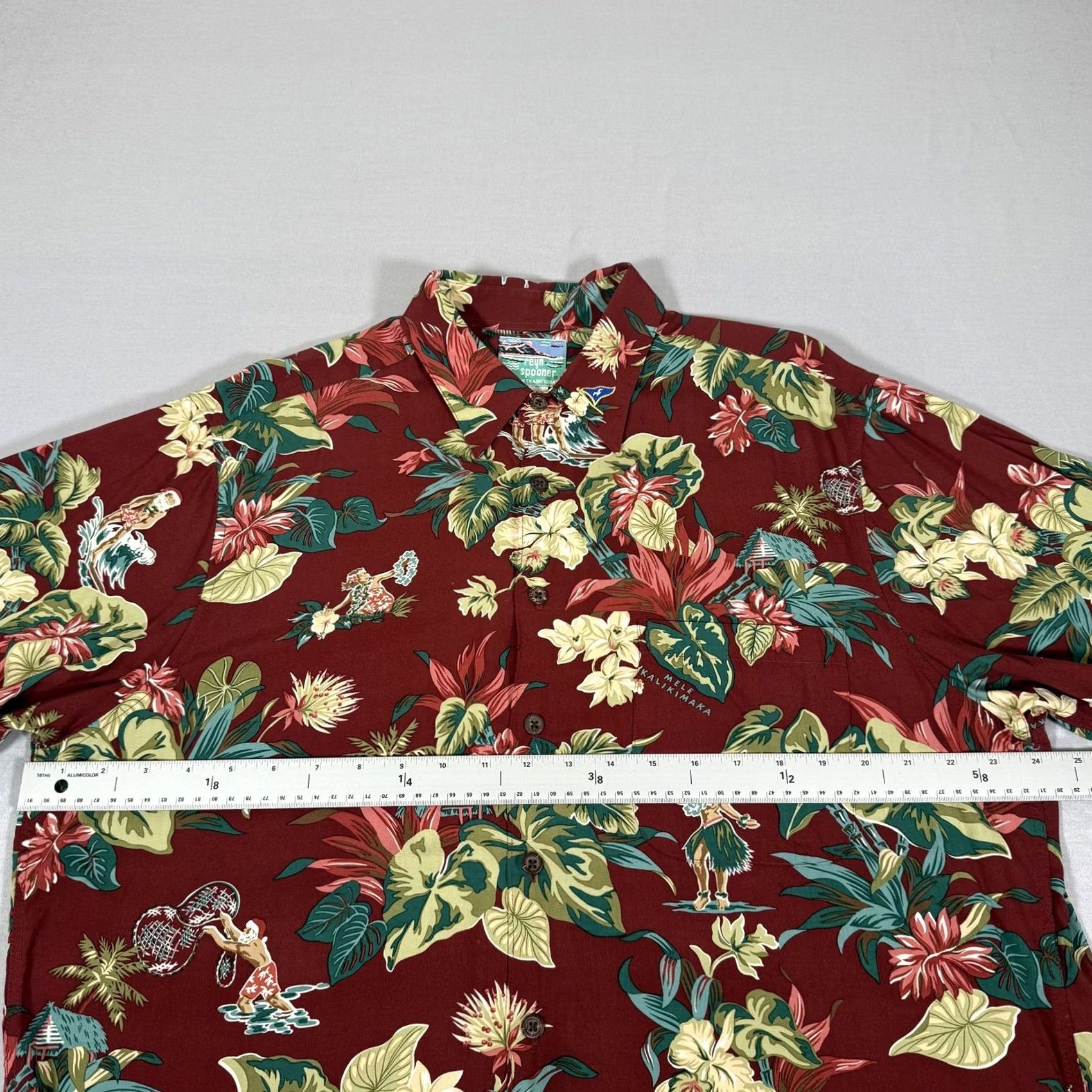 Reyn Spooner Reyn Spooner Shirt Mens Large Red Mele Kalikimaka Hawaiian Christmas Rayon Aloha Size US L / EU 52-54 / 3 - 7 Thumbnail