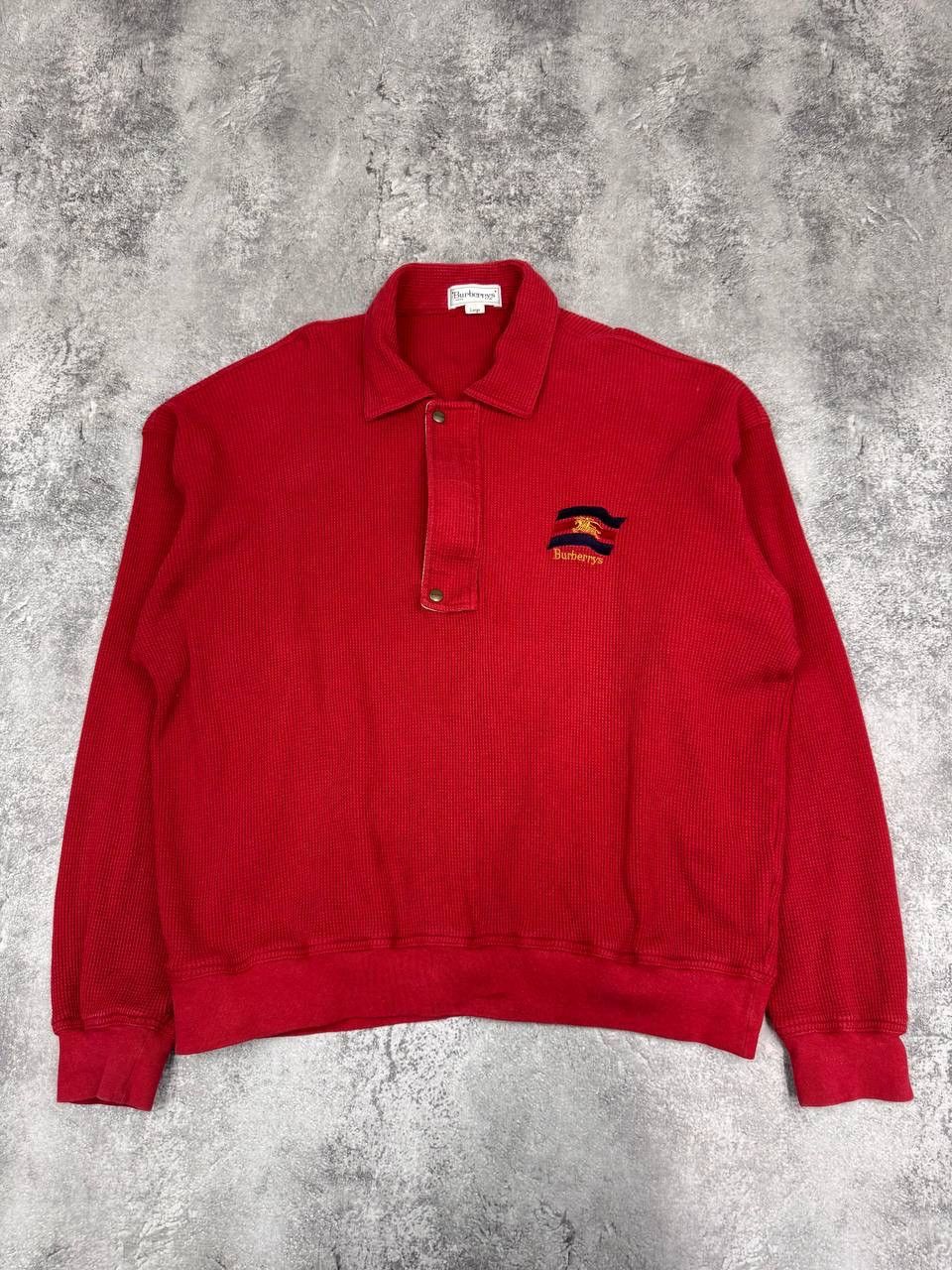 Other Burberrys Vintage Red Sweatshirt Polo Men's Size L Size US L / EU 52-54 / 3 - 1 Thumbnail