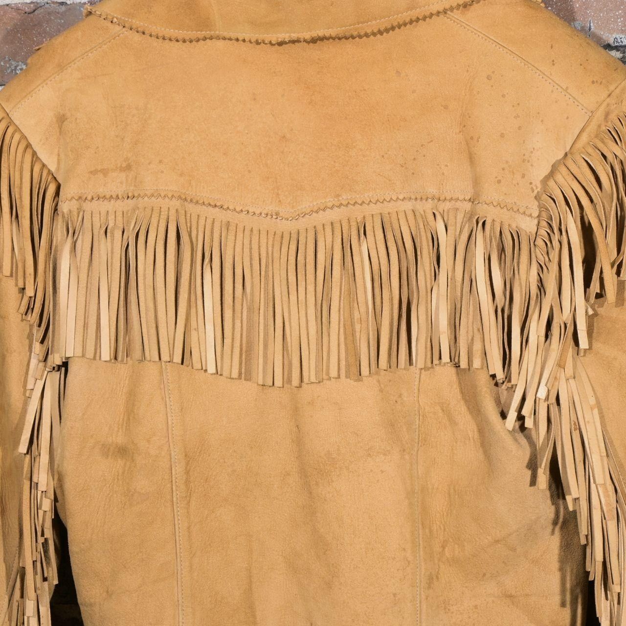 Levi's Vintage Levis Big E Shorthorn Buckskin Fringe Jacket Tan Lea Size US S / EU 44-46 / 1 - 4 Thumbnail