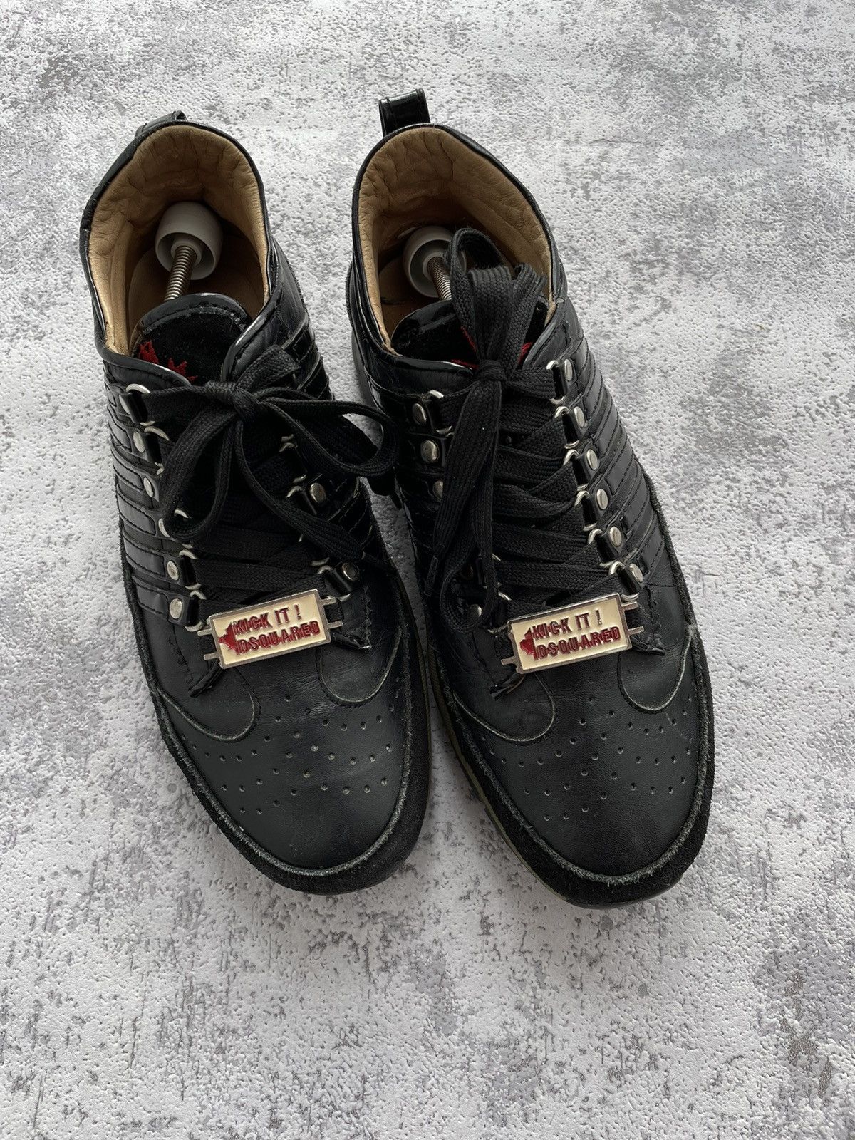 Dsquared2 × Vintage Dsquared 2 Black Leather Shoes Size US 7 / EU 40 - 3 Thumbnail