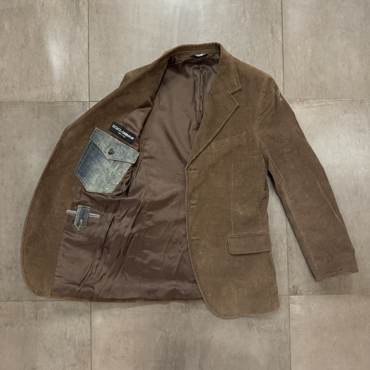 Dolce & Gabbana Dolce & Gabbana Brown Corduroy Blazer, Size IT 50 (US L) Size 50R - 7 Thumbnail