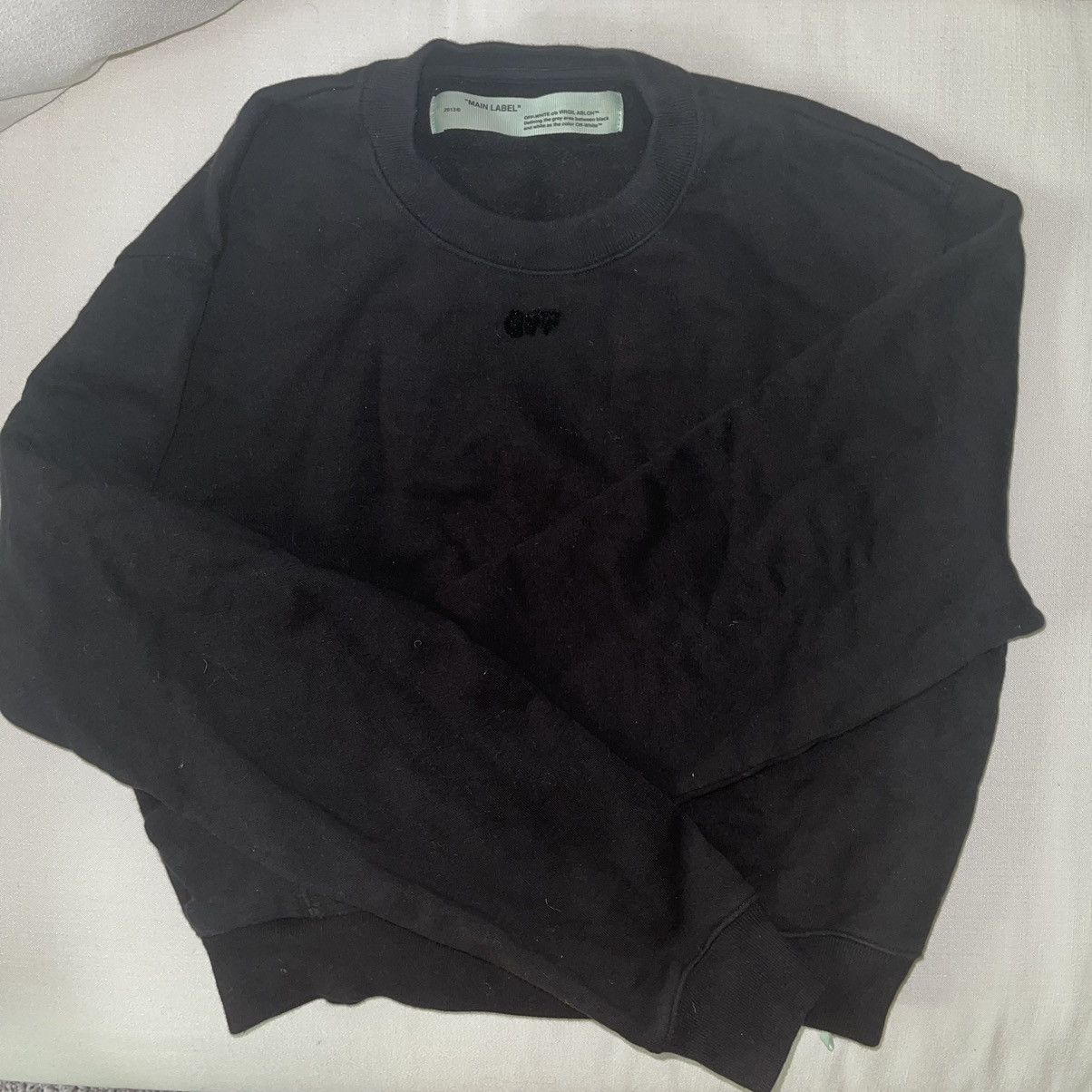 Off-White Off-White Virgil Black on Black Sweatshirt Size S / US 4 / IT 40 - 2 Thumbnail
