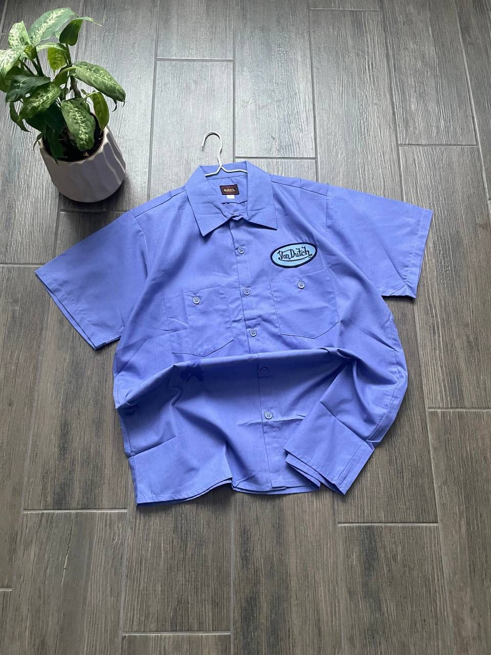 Vintage Ford Y Block Dickies Men's Short Sleeve Workshirt