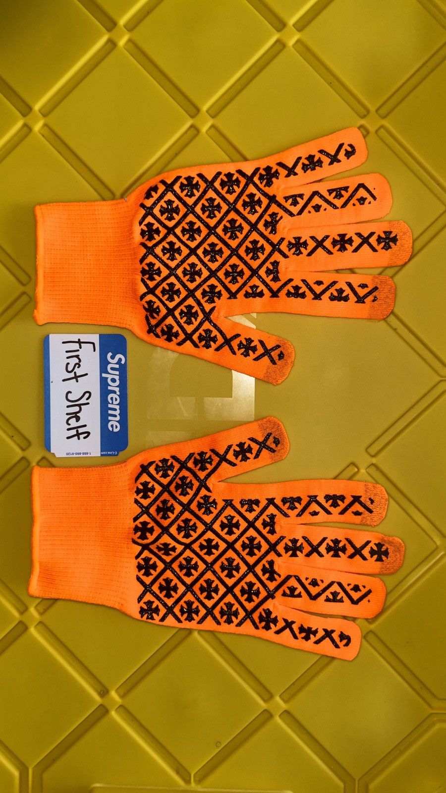 image of Chrome Hearts 'work' Gloves Orange, Men's