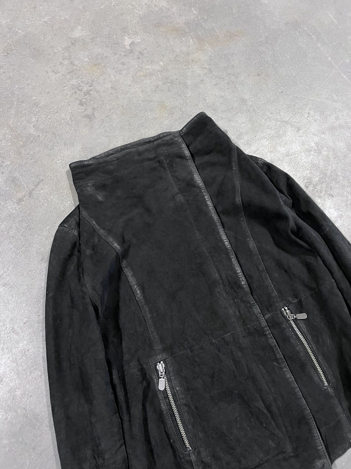 Muubaa Avant Garde Asymmetrical Real Leather Rick Style Jacket Size L / US 10 / IT 46 - 4 Thumbnail