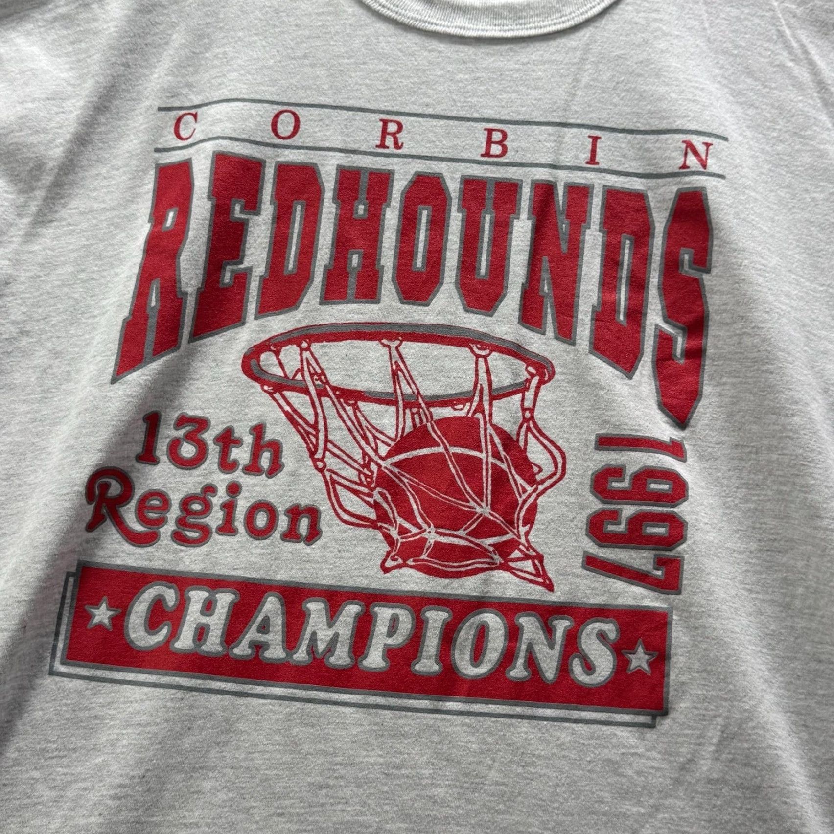 Russell Athletic VINTAGE Russell Athletic Shirt Mens L Gray Redhounds 1997 CHAMPIONS Tee 90s Mens L Gray Size US L / EU 52-54 / 3 - 3 Thumbnail