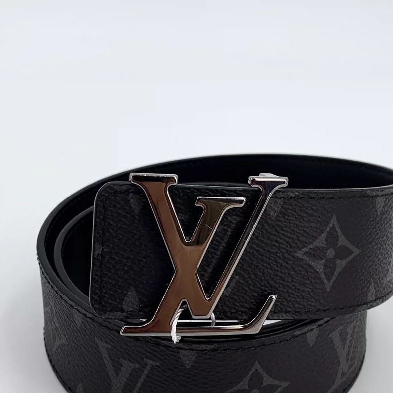Louis Vuitton Louis Vuitton Black logo print logo smooth buckle waistban Size ONE SIZE - 2 Thumbnail