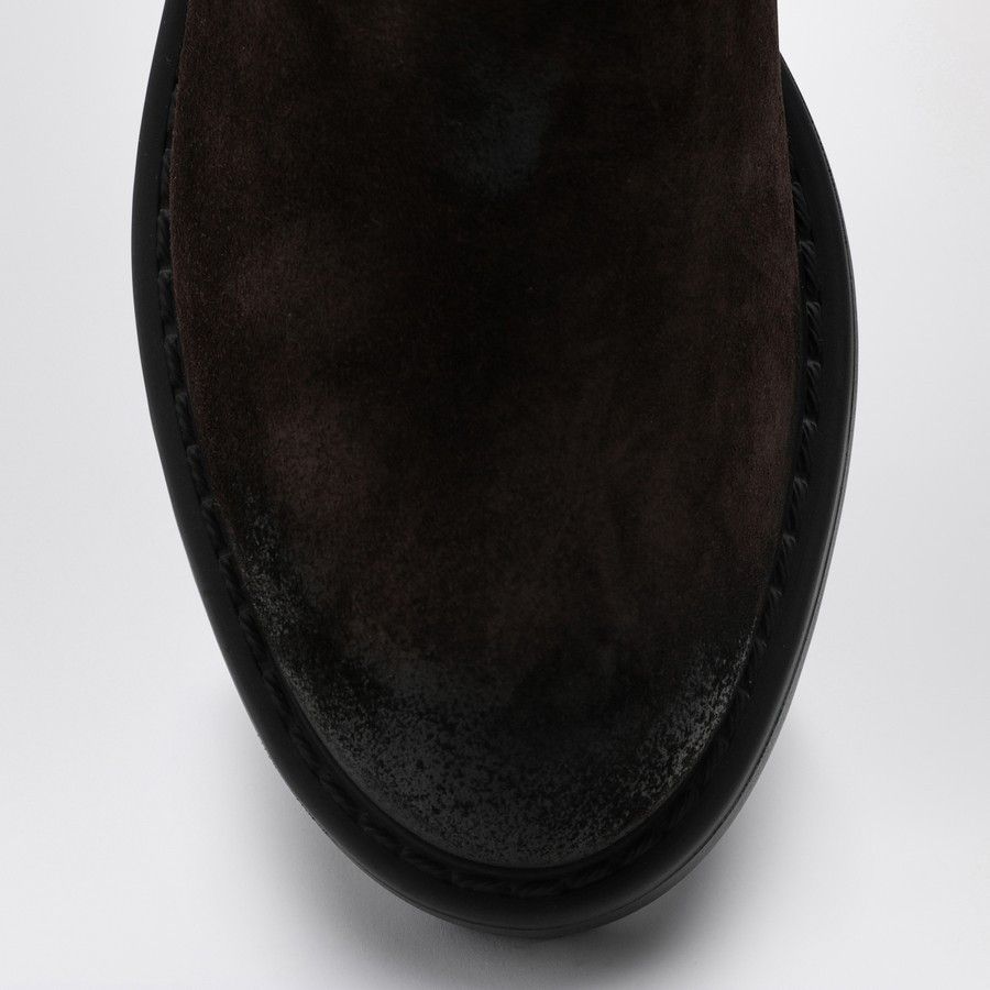 Miu Miu vo1d2blof0824 Suede Boots in Dark Brown Size US 10 / IT 40 - 3 Thumbnail