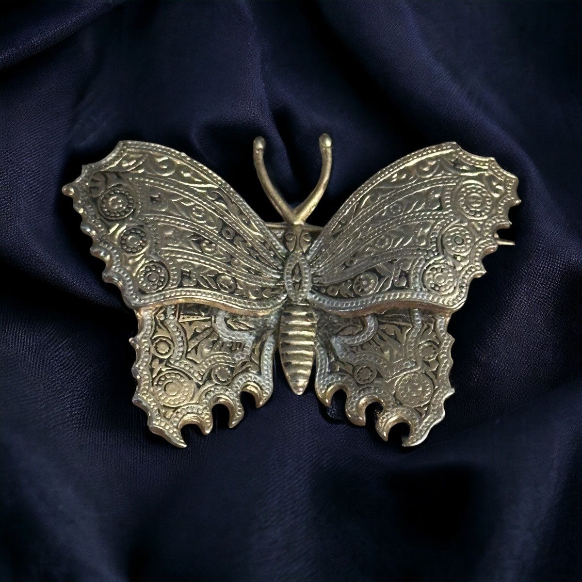 Vintage Vintage Spain gold damascene butterfly brooch Size ONE SIZE - 1 Thumbnail