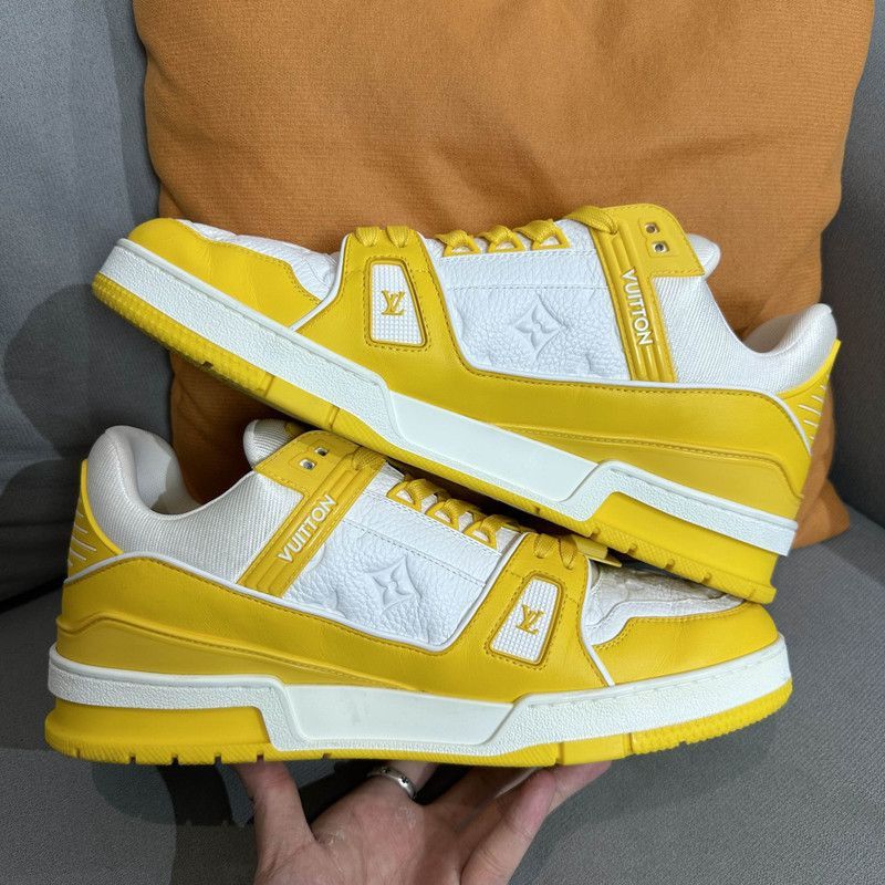 Louis Vuitton Louis Vuitton Yellow Low-Top Fashion Sneakers -2508 Size US 10 / EU 43 - 8 Thumbnail