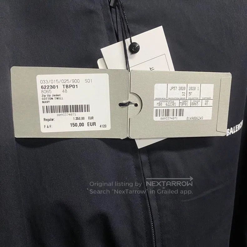 Balenciaga Balenciaga Black White Logo Windbreaker Jacket. Size US S / EU 44-46 / 1 - 5 Thumbnail