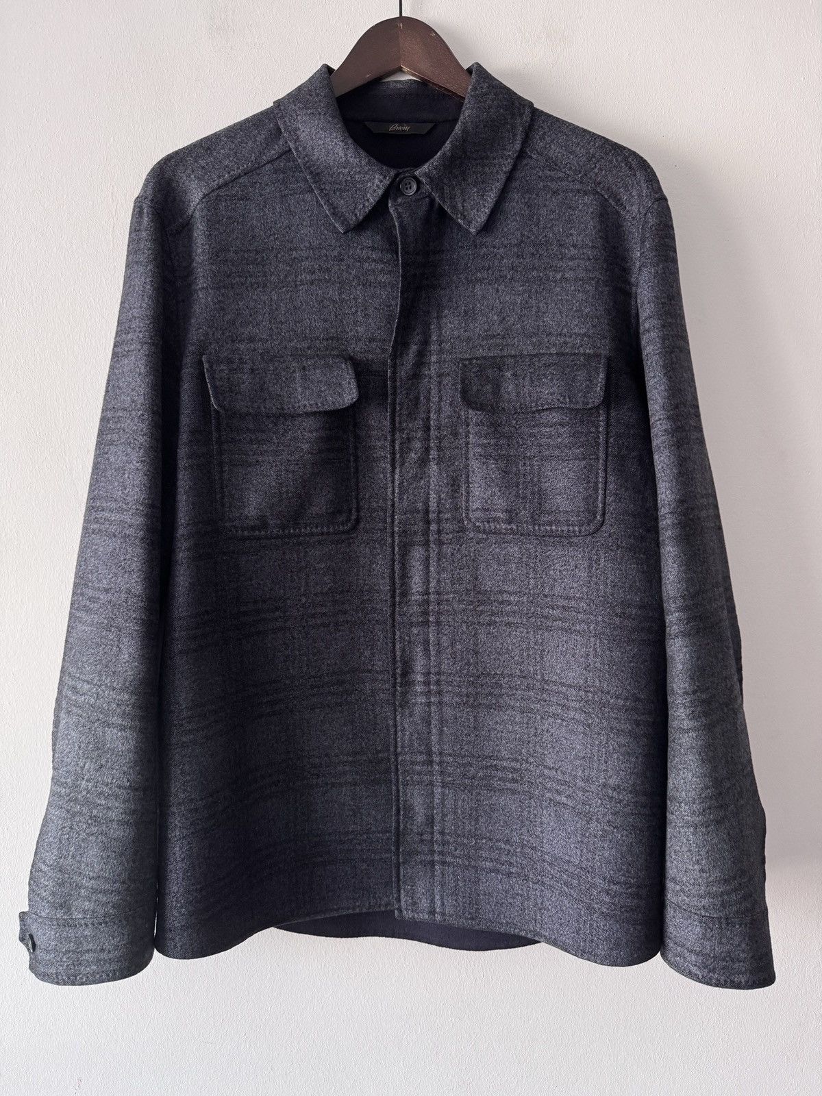 🔥🔥 3800$ Brioni Check Print Cashmere And Wool Jacket