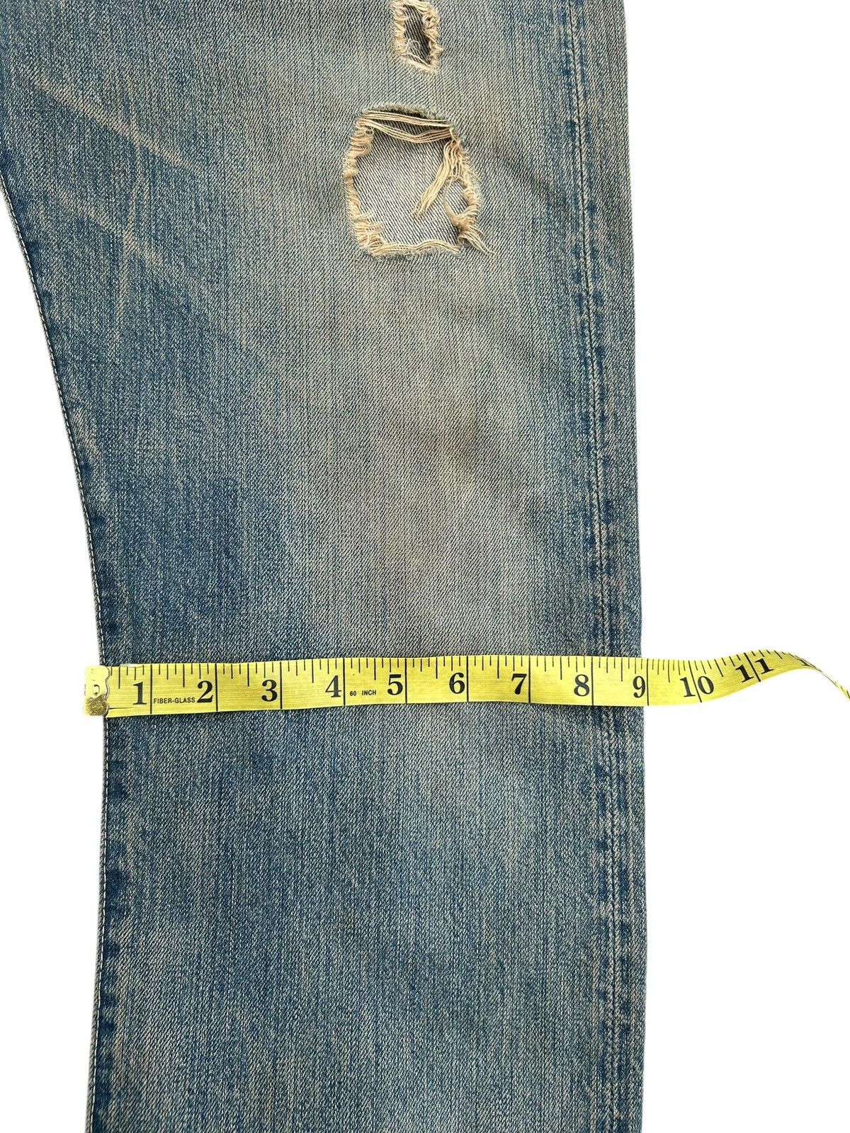 Kapital Thrashed Vintage Levis Big E Selvedge Rusty Faded Denim Jean Size US 31 - 21 Thumbnail