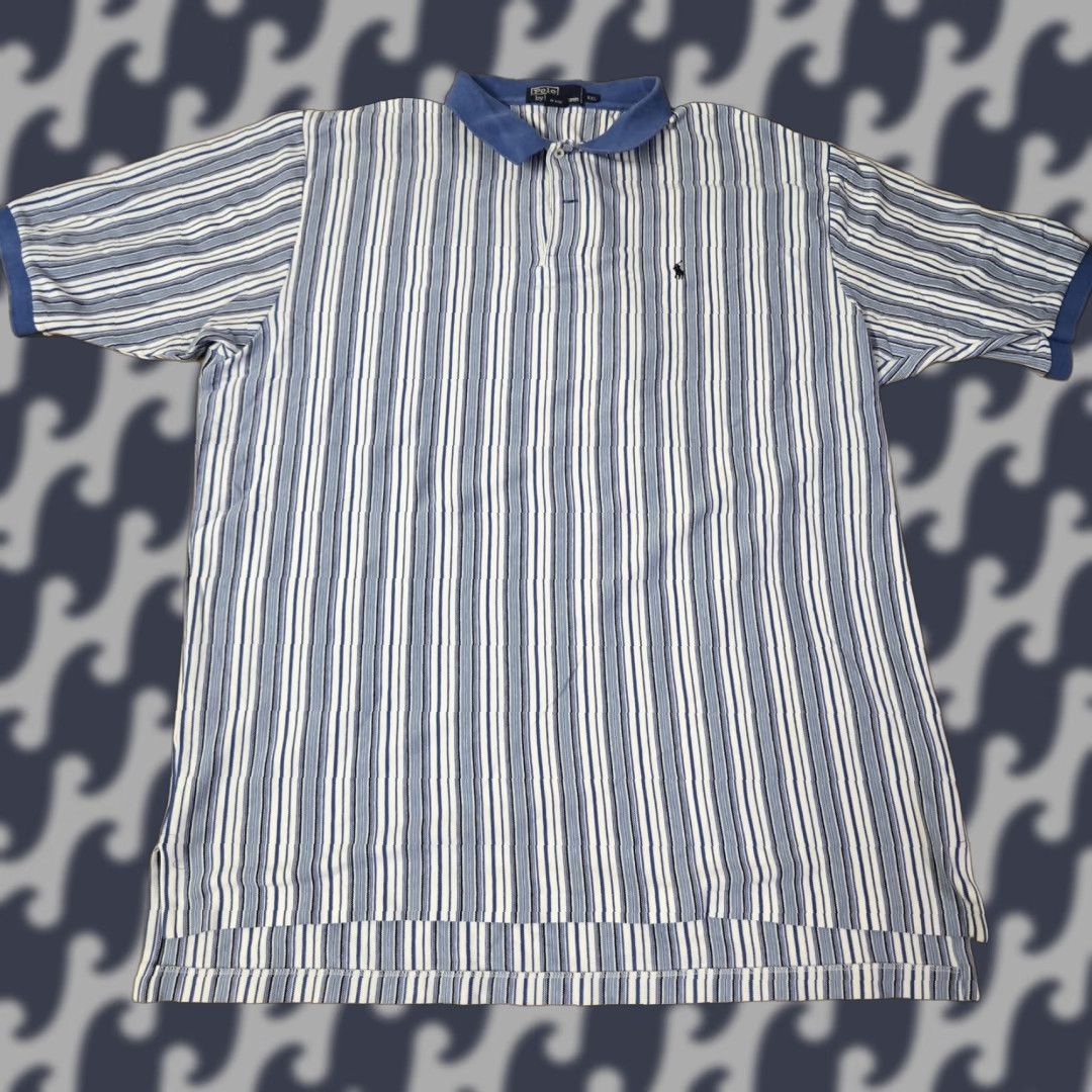 Polo Ralph Lauren Polo Ralph Lauren Polo Shirt Mens 2XL Striped Short Sleeve Classic Rugby Top Size US XXL / EU 58 / 5 - 1 Thumbnail
