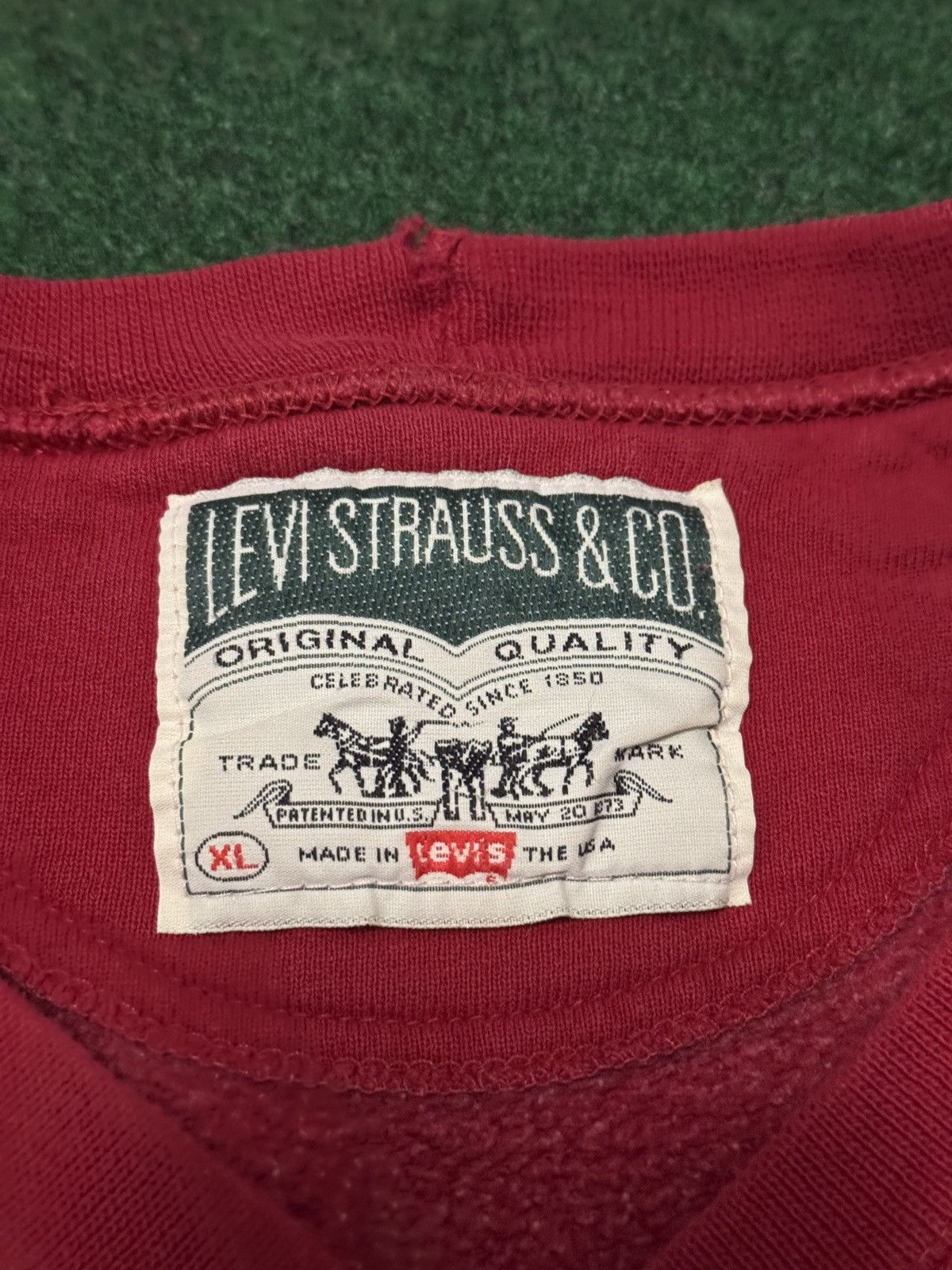 Levi's Vintage Clothing Vintage 90s Levi’s Strauss Red Minimalist XL Sweatshirt Size US XL / EU 56 / 4 - 3 Thumbnail
